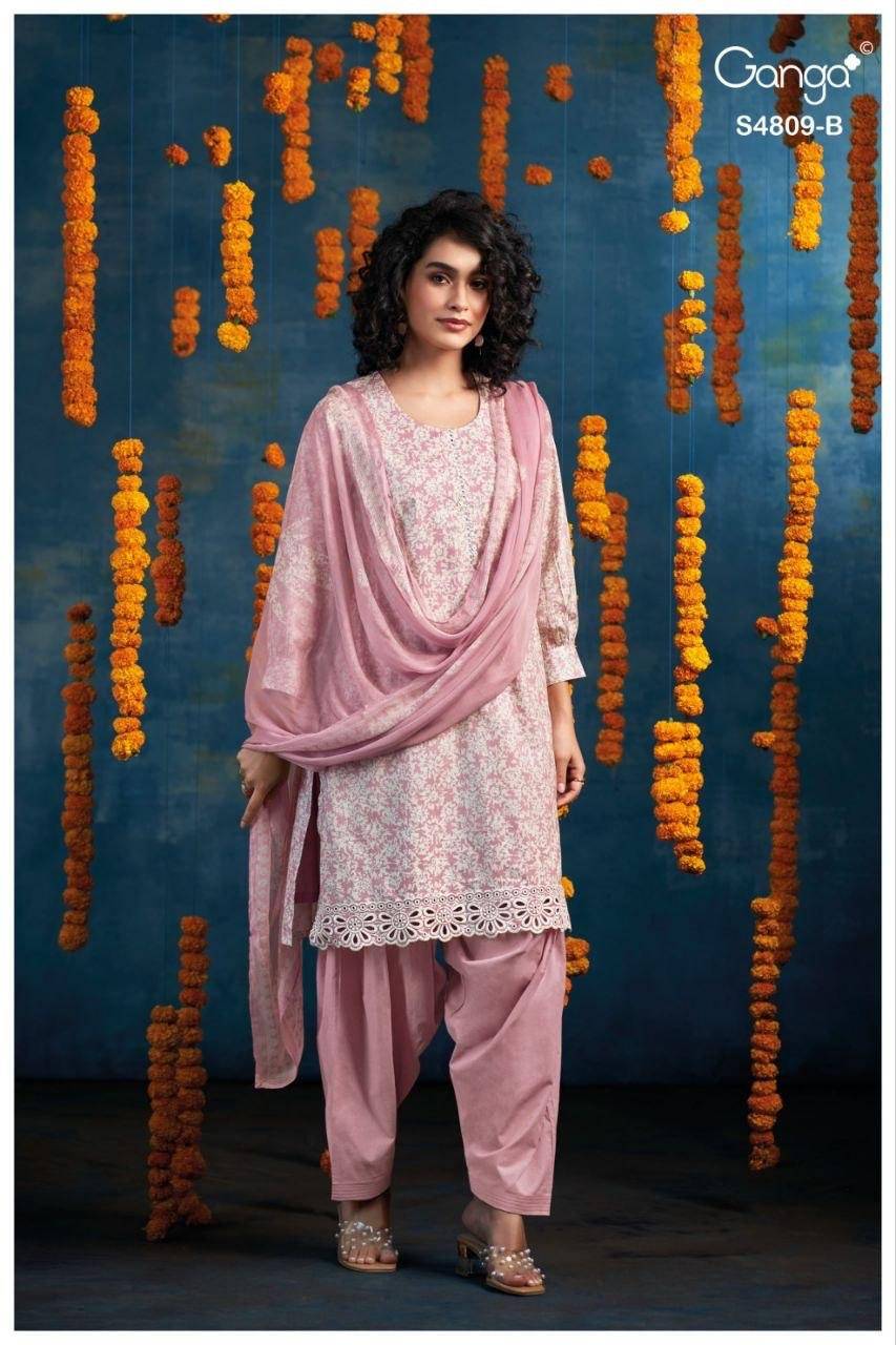 HESPERA 4809 By Ganga Fashion Stylish Beautiful Colourful PREMIUM PURE BEMBERG Dresses At Wholesale Price